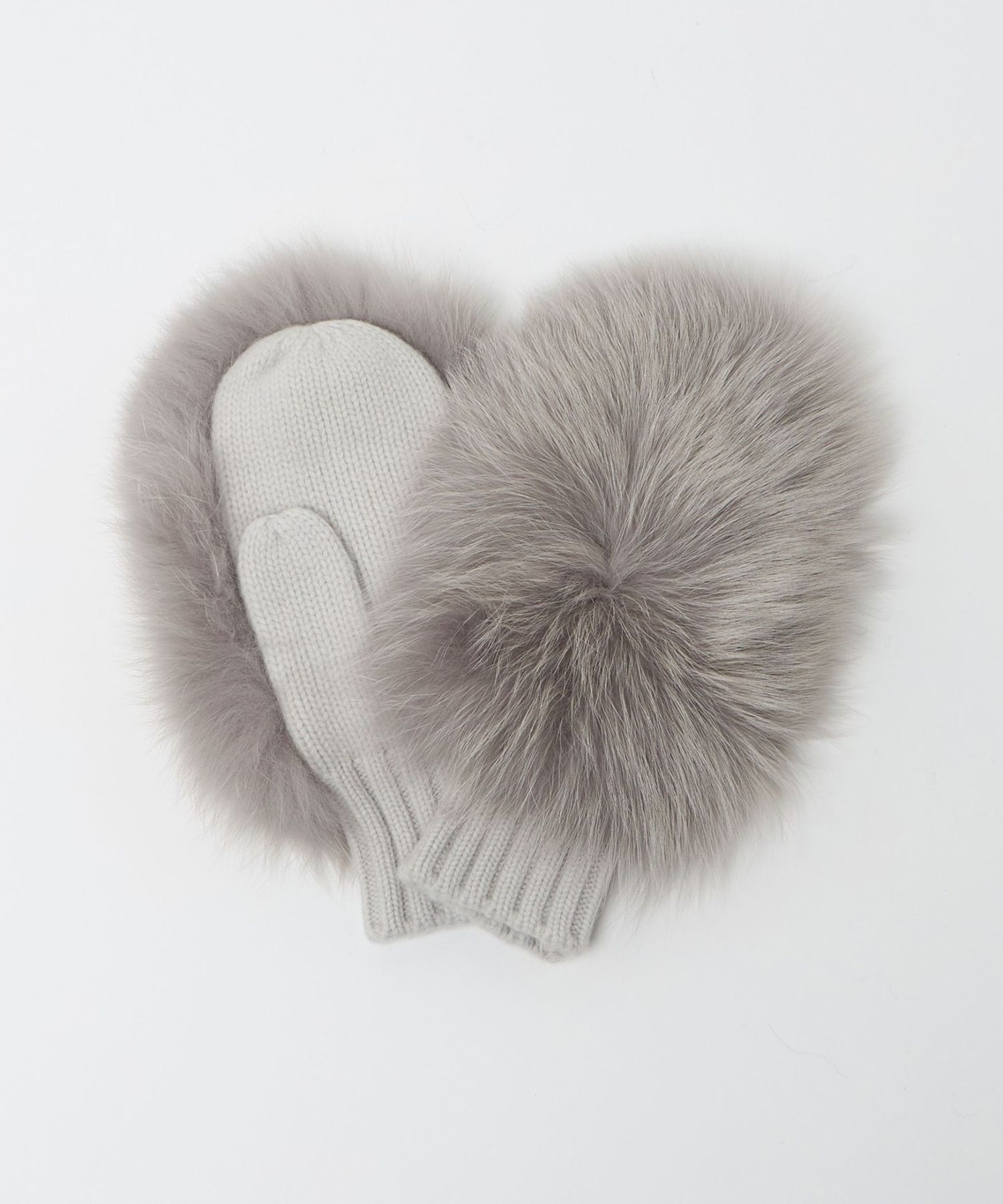 フォックスファー ニットミトン/グローブ
