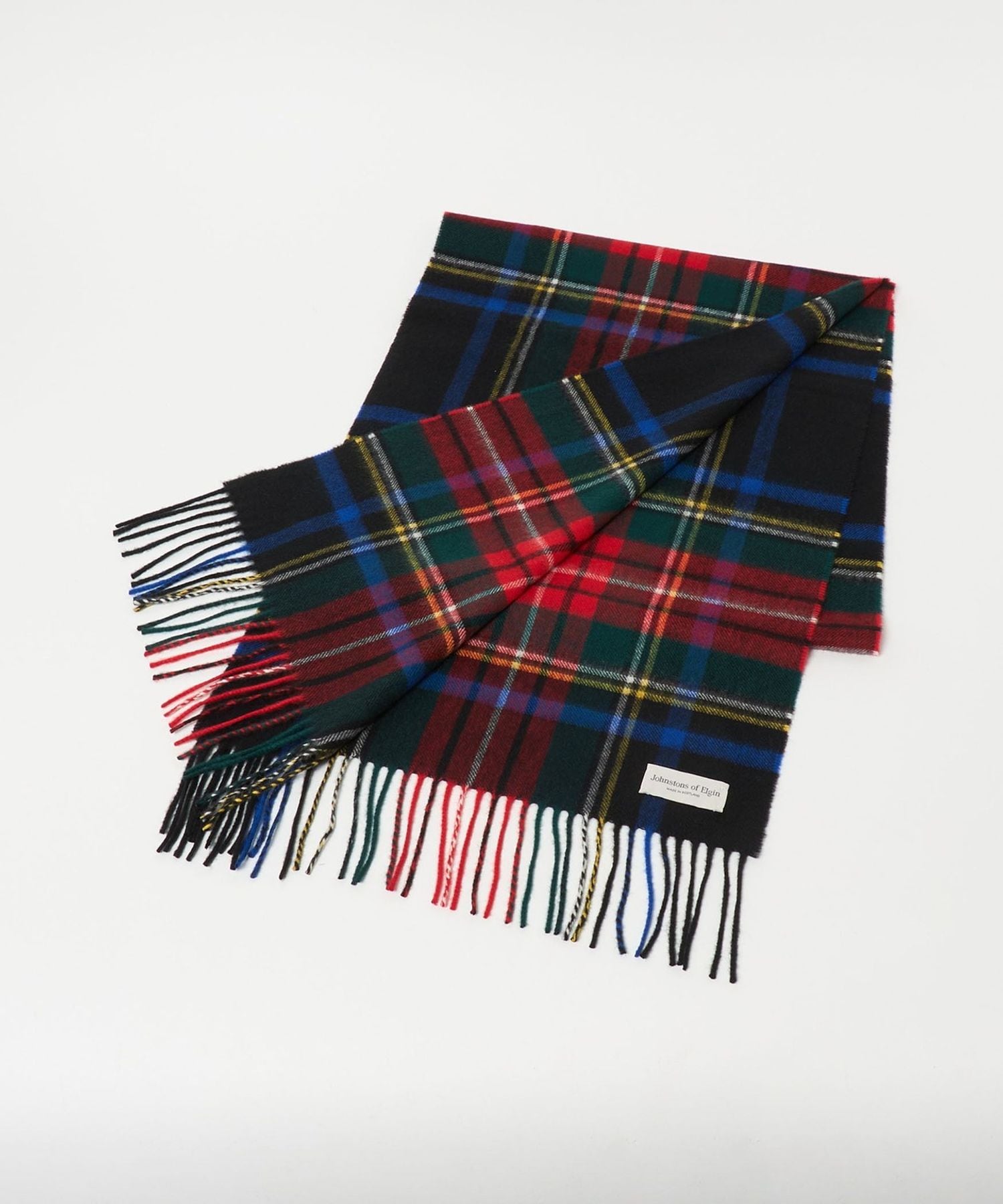 Johnstons of Elgin カシミヤマフラー チェック柄 Johnstons of Elgin＞カシミヤ チェック 35 マフラー