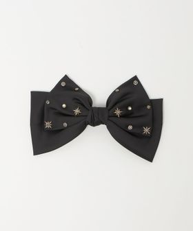 UNITED ARROWS/ビジュー×サテン リボンバレッタ/ヘアアクセサリー