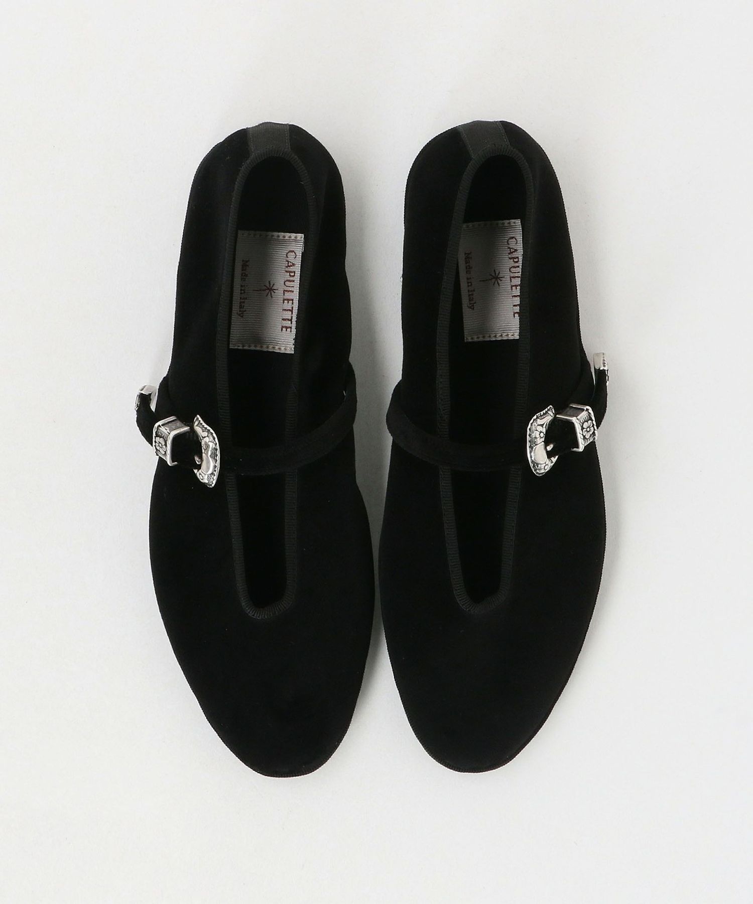 UNITED ARROWS コンチョベルト  ブラック ★新品 ★ Capulette＞VLR コンチョベルト フラットシューズ