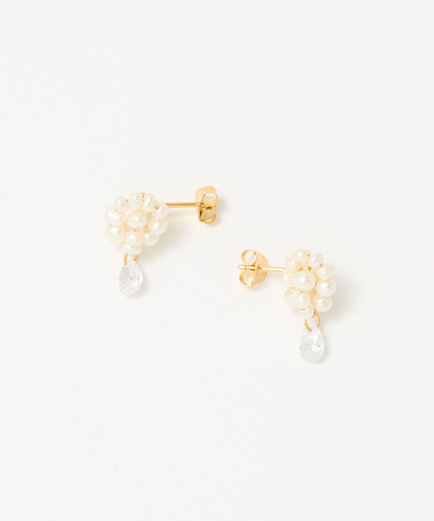 こうこう⭐︎ルチル＆CZピアス Completedworks＞PRL DROP CZ ピアス