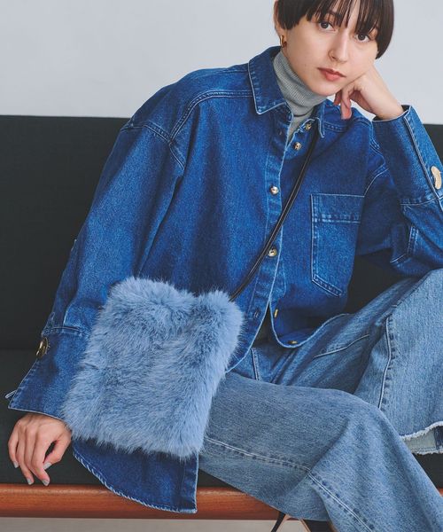 UNITED ARROWS ファーバッグ LE VERNIS＞フェイクファー バッグ