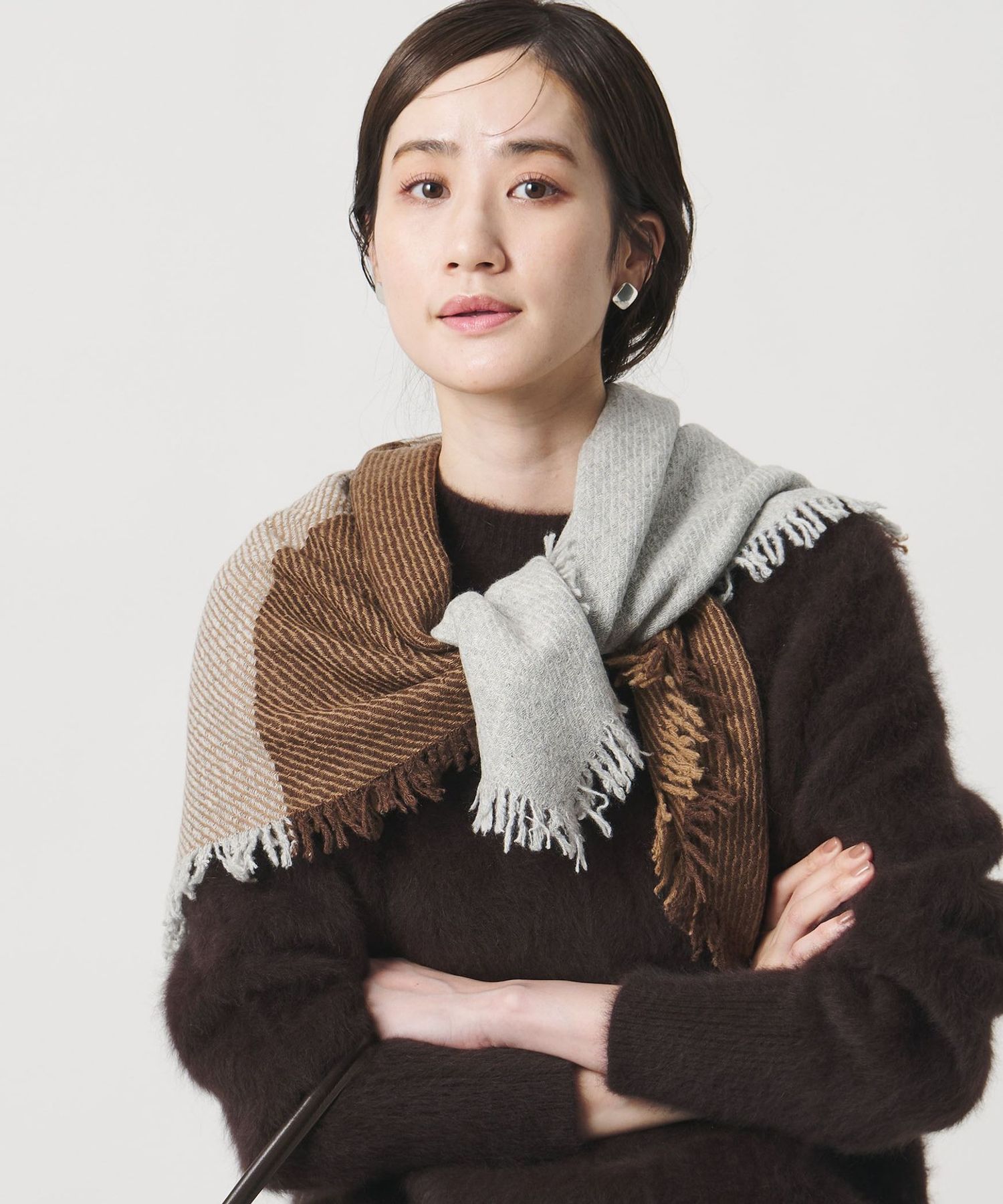 アンジェロフスコ ルカラレンツァ ストール マフラー 薄茶 09 アンジェロフスコ ルカラレンツァ ストール マフラー 薄茶 09 最高級