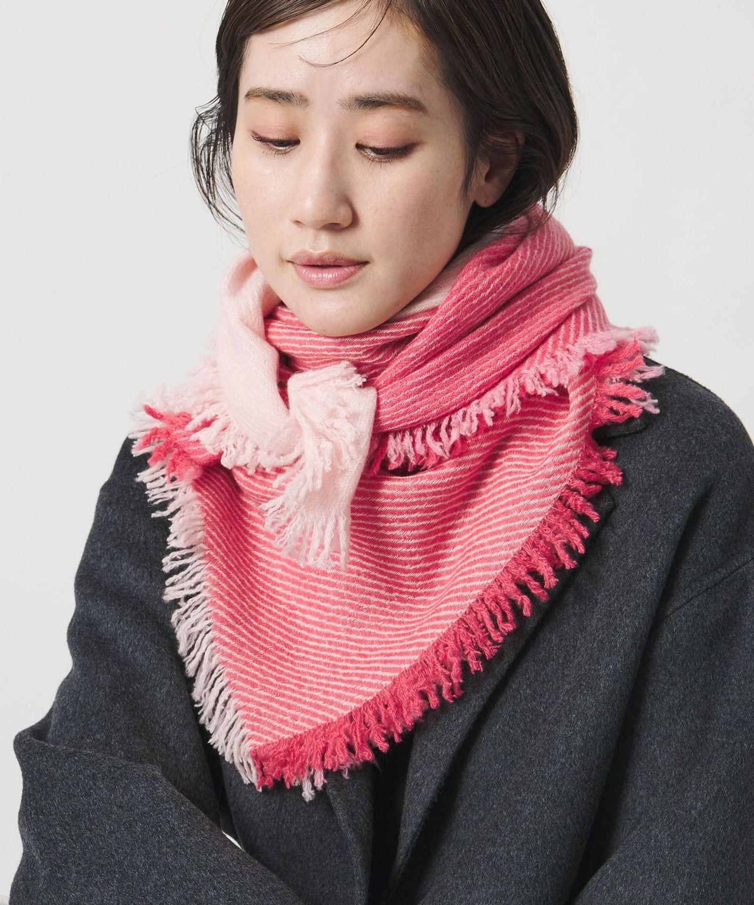 elegancese＞カシミヤ SQ FRG ストール