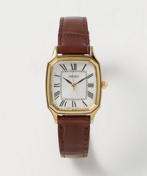 SEIKO/【別注】＜SEIKO＞スクエア レザー 腕時計2/腕時計