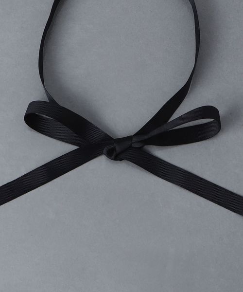 UNITED ARROWS ユナイテッドアローズ パールネックレス リボン ドロップ プラスチックパール リボンネックレス