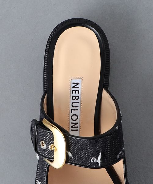 【極美品】NEBULONI E サンダル バックル ストラップ ネブロー二 37 極美品】NEBULONI E サンダル バックル ストラップ ネブロー二