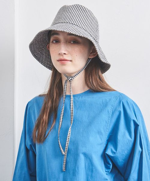 UNITED ARROWS ギンガムチェック ハット UNITED ARROWS 帽子 ハット ギンガムチェック UV レディース