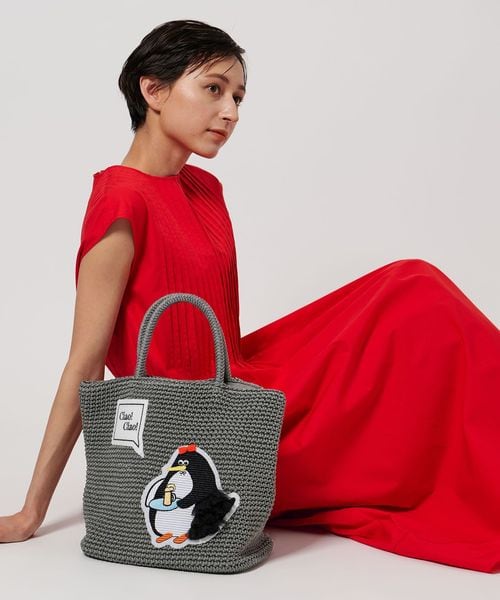 ラドロー　LUDLOW　◆　Cord bag (Penguin)　コードバッグ LUDLOW(ラドロー)｜Cord bag (Penguin)/グレー の通販｜ELLESHOP