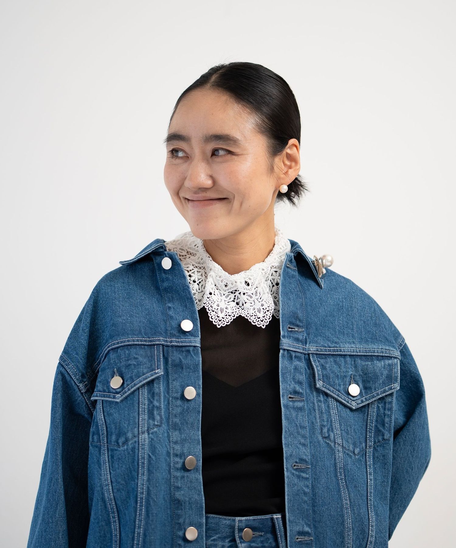 AYA KANEKO×IRIS 47×UNITED ARROWS＞レース つけ襟