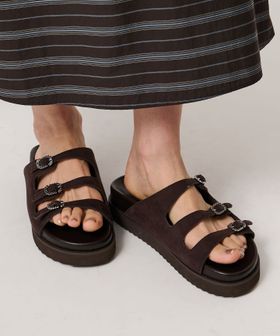 UNITED ARROWS/ビジュー 3ライン ミュール/サンダル