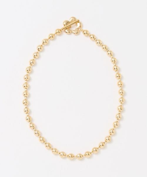 UNITED ARROWS/フラワークラスプ ボールチェーン ネックレス/ネックレス