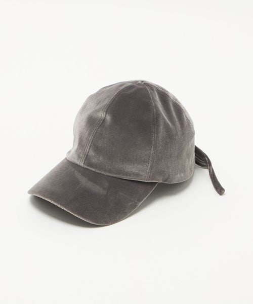 UNITED ARROWS/ベロア バックリボン キャップ/キャップ