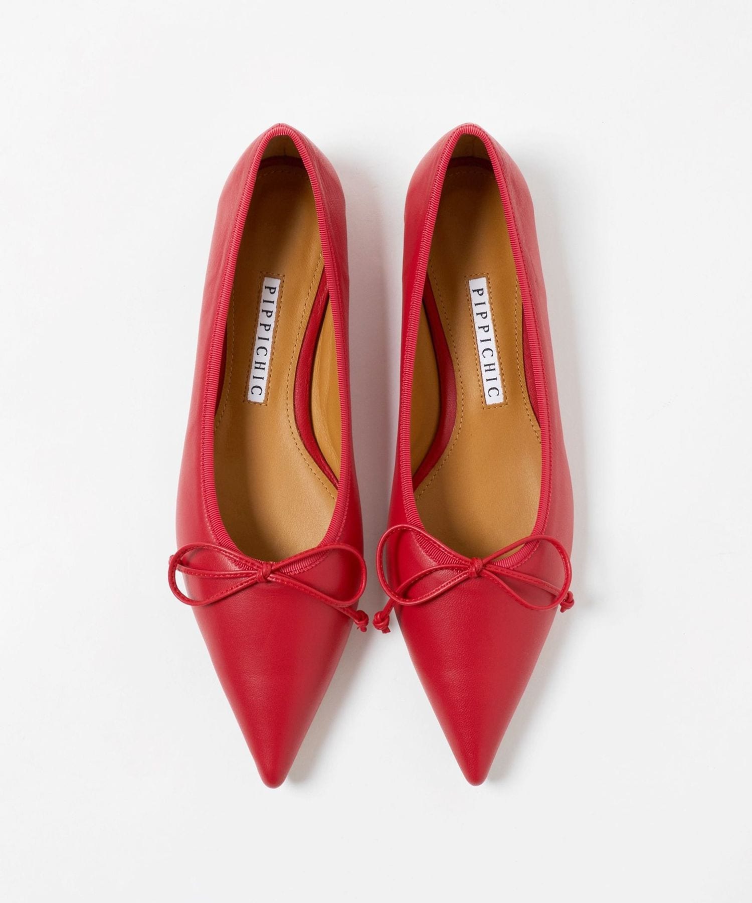 PIPPICHIC バレエシューズ レッド 36 1/2 PIPPICHIC＞REMY ポインテッド バレエシューズ
