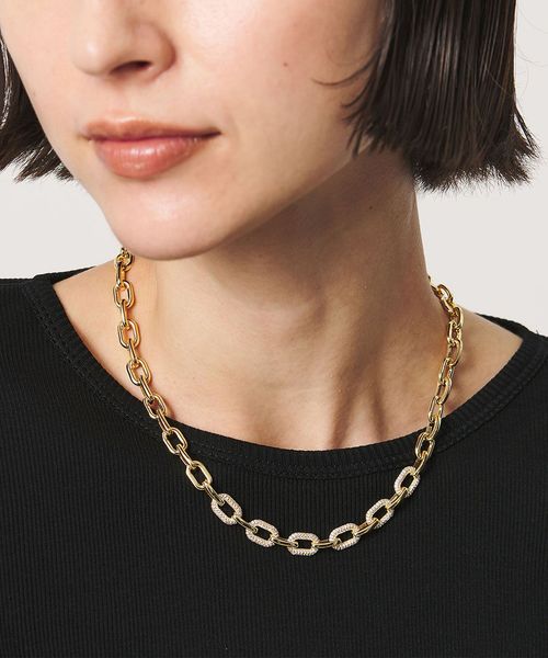 UNITED ARROWS/パヴェ シック チェーンネックレス/ネックレス