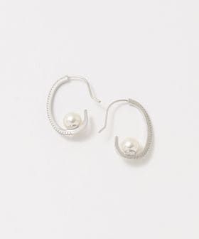 UNITED ARROWS/パヴェ＆イミテーションパール フックピアス/ピアス（両耳用）