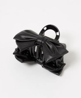 UNITED ARROWS/レザーライク リボン ヘアクリップ/ヘアアクセサリー