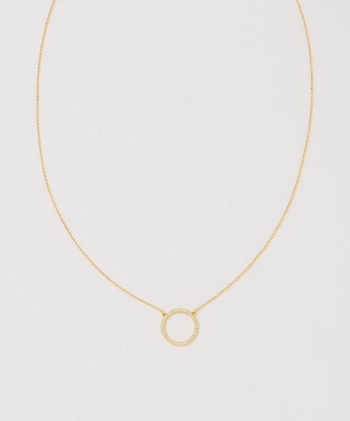 UNITED ARROWS/サークルパヴェ ロングネックレス/ネックレス
