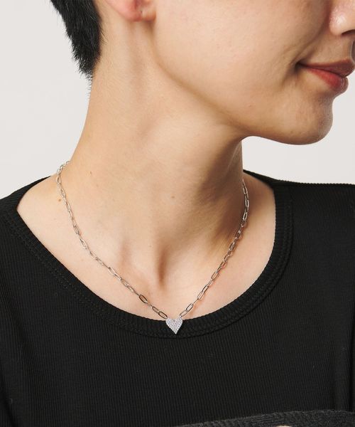 UNITED ARROWS/ハートパヴェ ネックレス/ネックレス