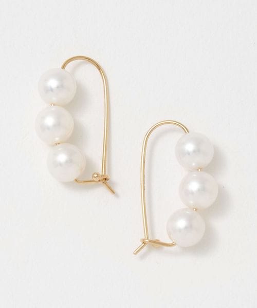 MIZUKI/＜MIZUKI＞3パール セーフティピン ピアス/ピアス（両耳用）