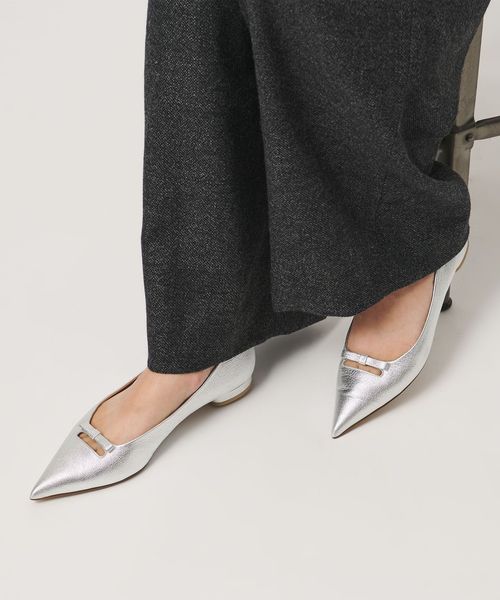 UNITED ARROWS/ポインテッドトゥ リボン フラットパンプス/パンプス