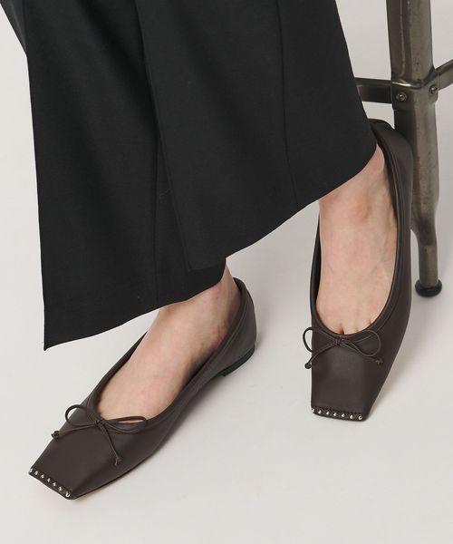 CHEMBUR/【別注】＜CHEMBUR＞SQ STUDS バレエシューズ/バレエシューズ