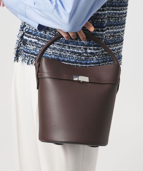 UNITED ARROWS/スクエアメタル バケットバッグ/トートバッグ