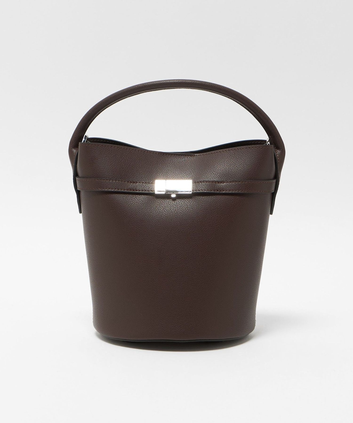 スクエアメタル バケットバッグ