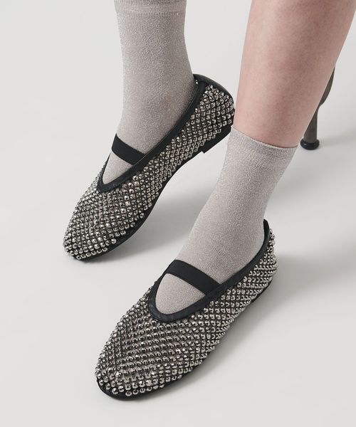 UNITED ARROWS/メッシュ ビジュー フラットシューズ/フラットシューズ