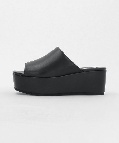 UNITED ARROWS/レザー プラットフォーム ミュール/サンダル/サンダル