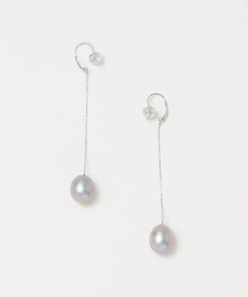 les bonbon/＜les bonbon＞GRAY パール ロングピアス/ピアス（両耳用）