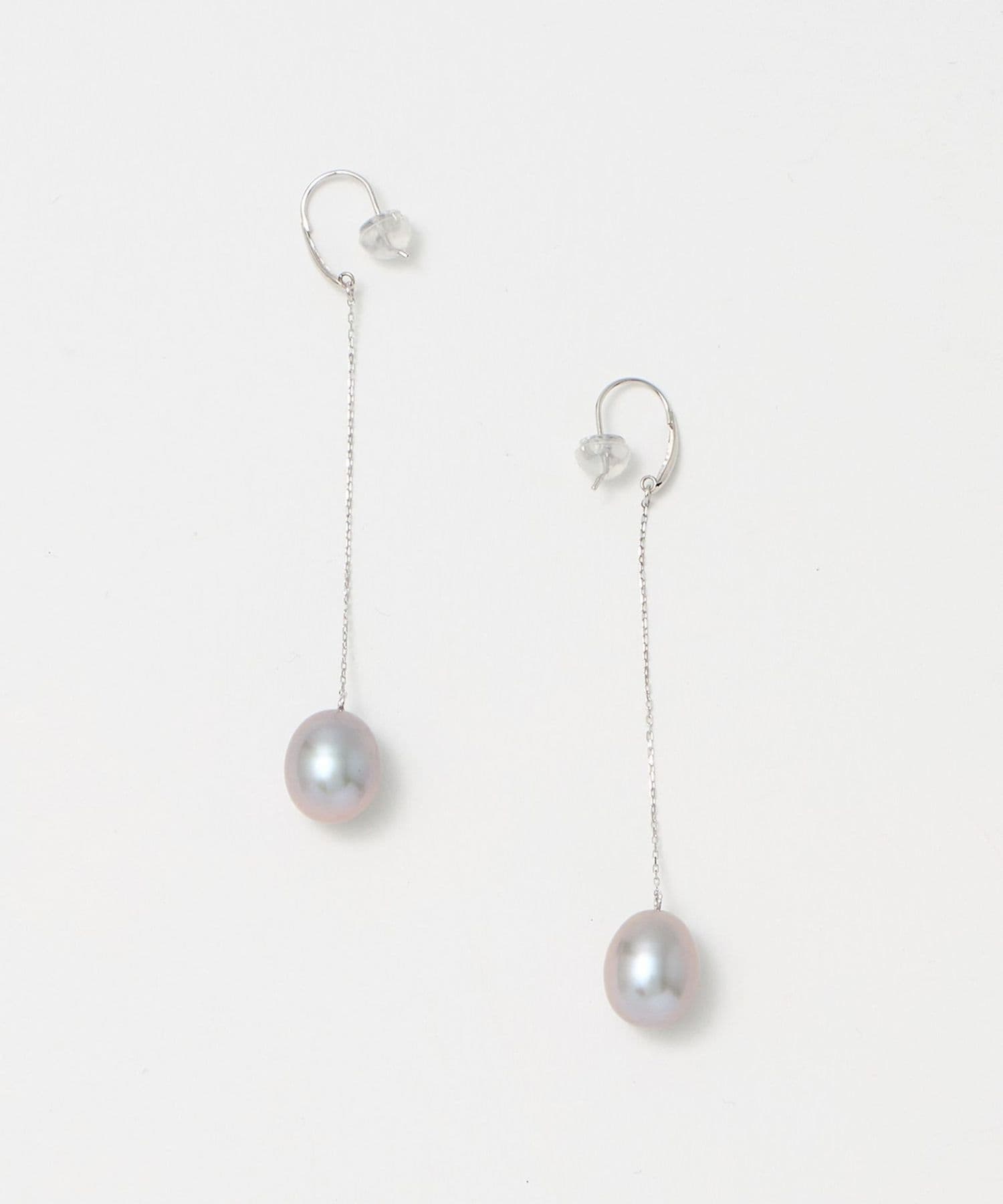 les bonbon＞GRAY パール ロングピアス