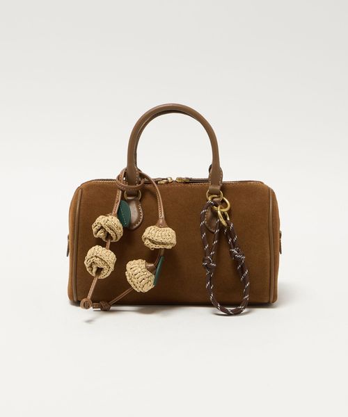 UNITED ARROWS/スウェード  Wチャーム ボストンバッグ/ボストンバッグ