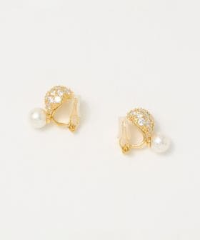 UNITED ARROWS/パヴェボール＆イミテーションパール イヤリング/イヤリング