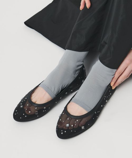 UNITED ARROWS/チュール ビジュー バレエシューズ/バレエシューズ