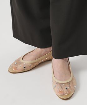 UNITED ARROWS/チュール ビジュー バレエシューズ/バレエシューズ