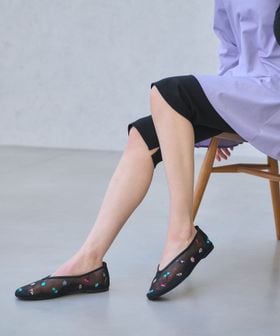 UNITED ARROWS/メッシュ フラワー フラットシューズ/フラットシューズ