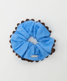 UNITED ARROWS/バイカラー パイピング シュシュ/ヘアアクセサリー