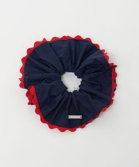 UNITED ARROWS/バイカラー パイピング シュシュ/ヘアアクセサリー