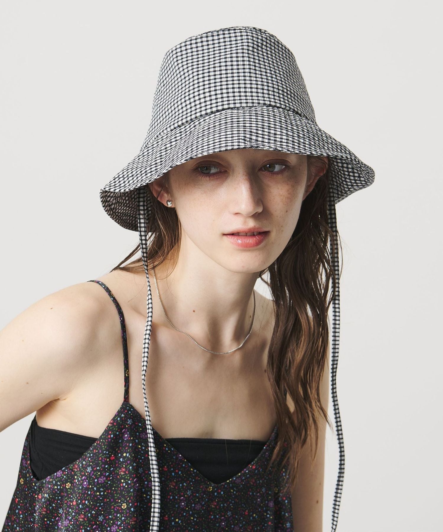 ギンガムチェック ハット UV