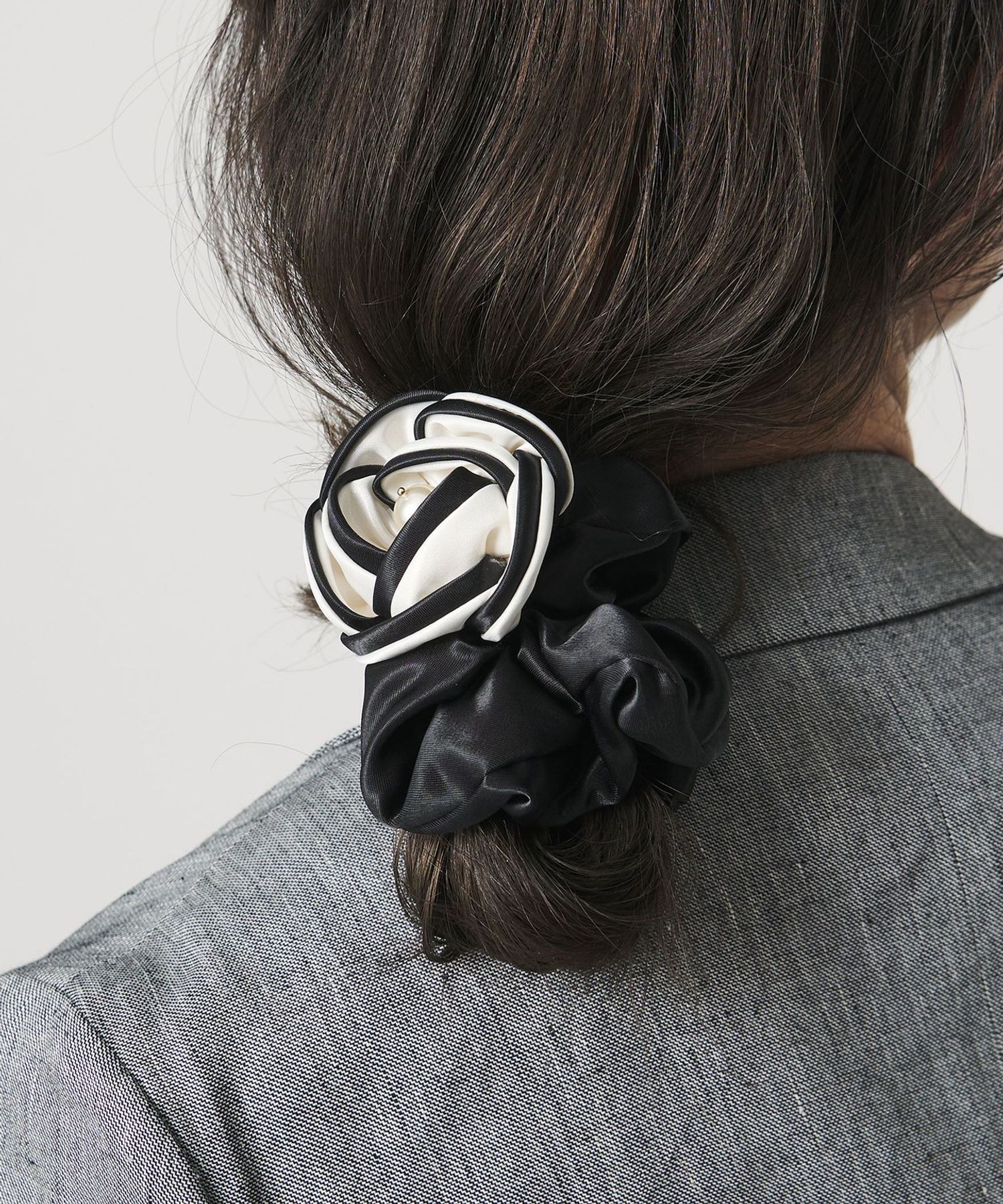 バイカラー ローズ シュシュ