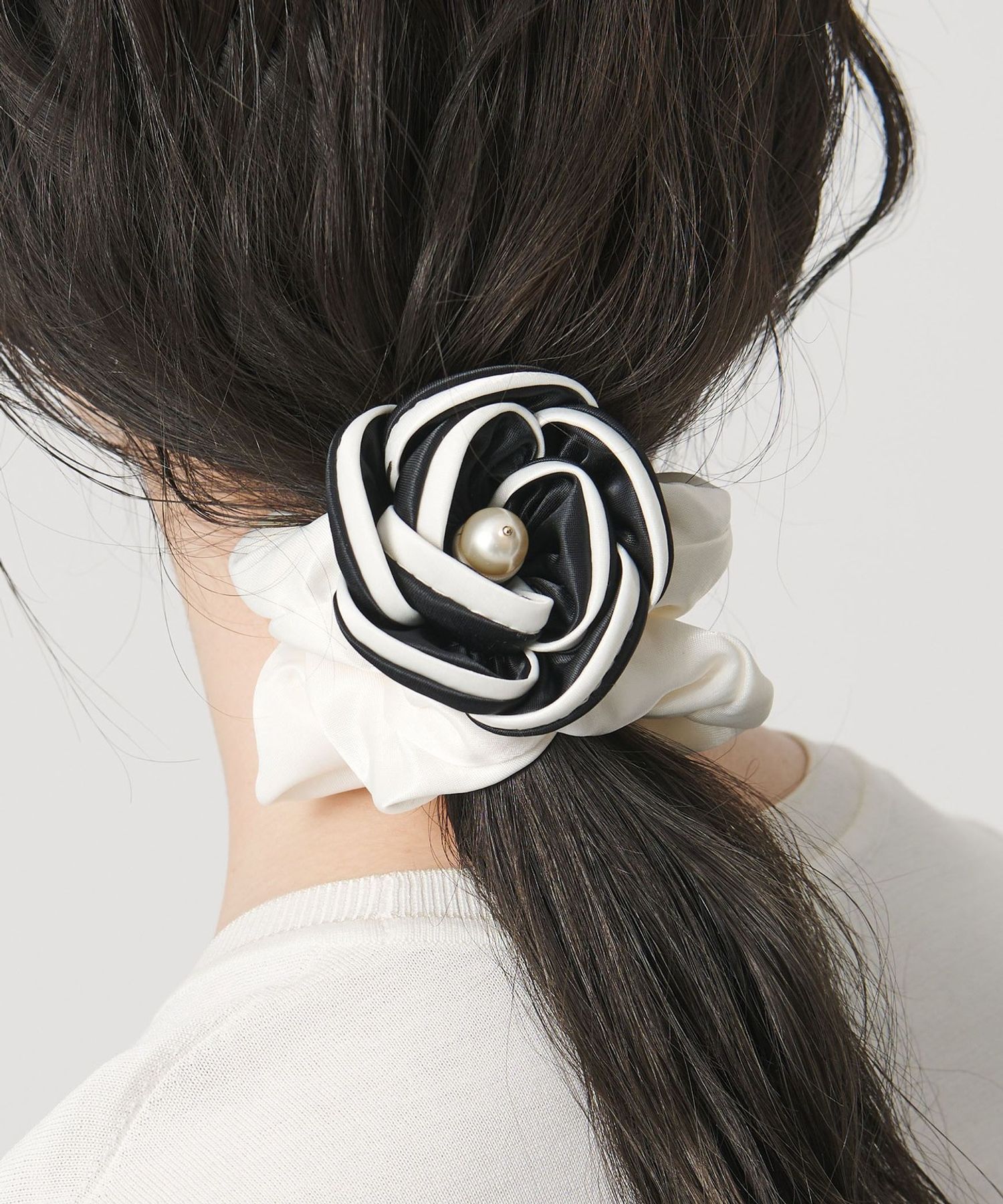 バイカラー ローズ シュシュ