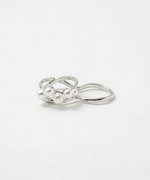 UNITED ARROWS/イミテーションパール ダブルリング/リング