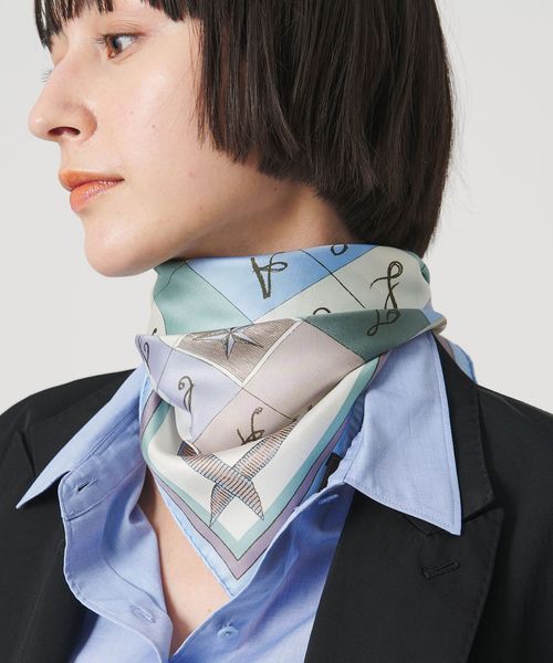 manipuri/＜manipuri＞SILK 65×65 スカーフ 26SS/スカーフ