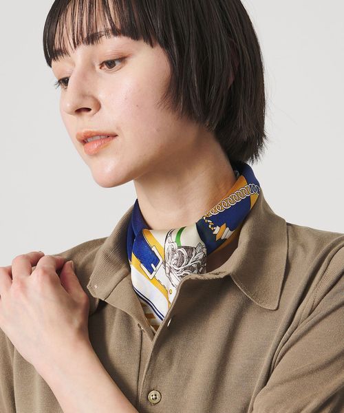 manipuri/＜manipuri＞SILK 65×65 スカーフ 26SS/スカーフ