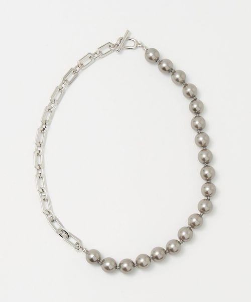 UNITED ARROWS/イミテーションパール&チェーン ネックレス/ネックレス