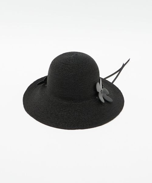 BLANC/＜BLANC＞LTR/FLW ハット ブラック/ハット