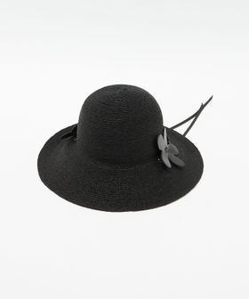 BLANC/＜BLANC＞LTR/FLW ハット ブラック/ハット