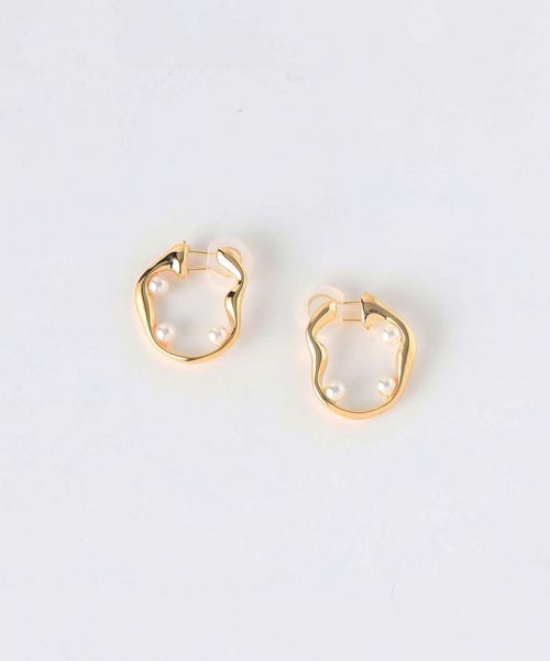 3 fake pearl earrings 2WAY