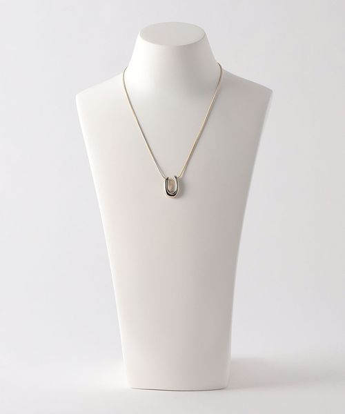 高級美品 チェーンネックレス y3u Uモチーフ チェーン ネックレス